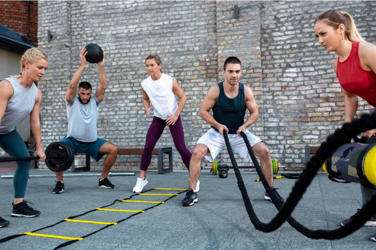 Group of people working out